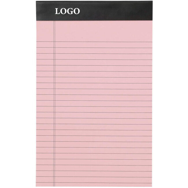 Writing Pads,  Narrow Ruled, Pink, 6-Pack